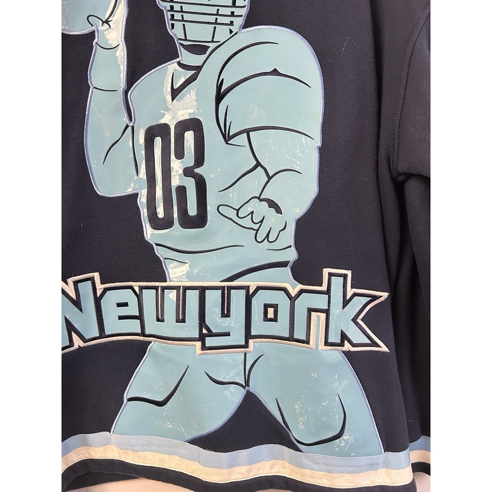 VTG Y2K Veezo Wear New York Football Full Zip Jacket Varsity Style 3X Streetwear - Picture 7 of 13